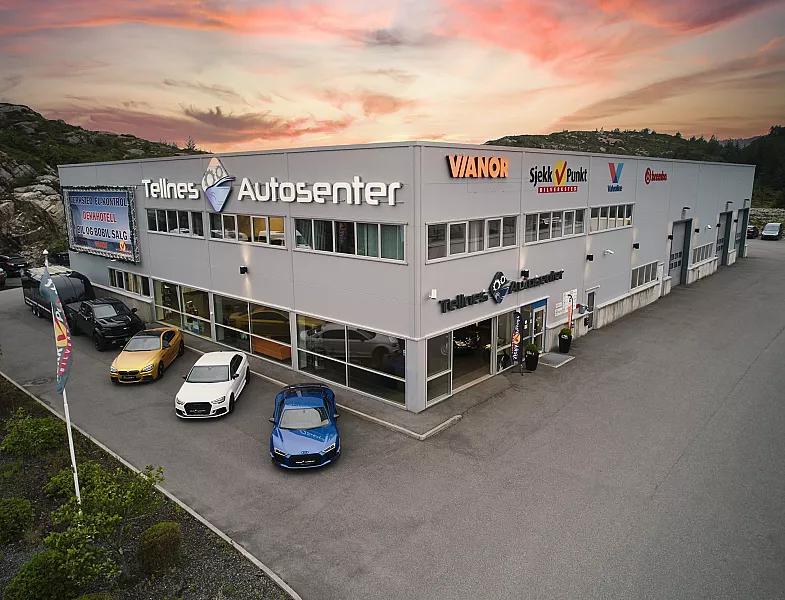 Bygningen til bilverkstedet Tellnes Autosenter AS